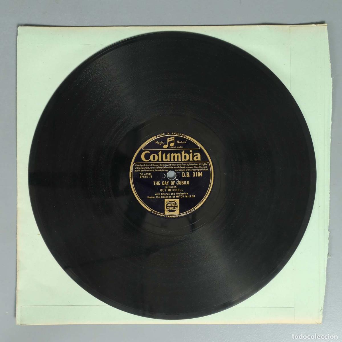 Discos para gramofone: DISCO DE PIZARRA. THE DAY OF JUBILO. GUY MITCHELL. YOU'LL NEVER BE MINE