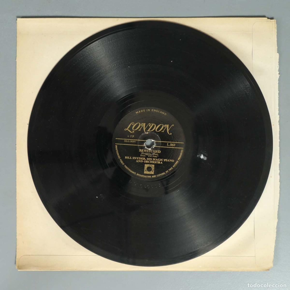Discos para gramofone: DISCO DE PIZARRA. BEWITCHED. BILL SNYDER