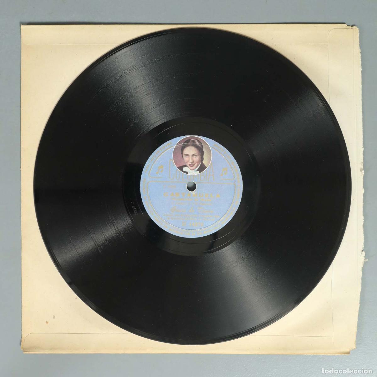 Discos de pizarra: DISCO DE PIZARRA. CASTA&Ntilde;UELA. GRACIA DE TRIANA