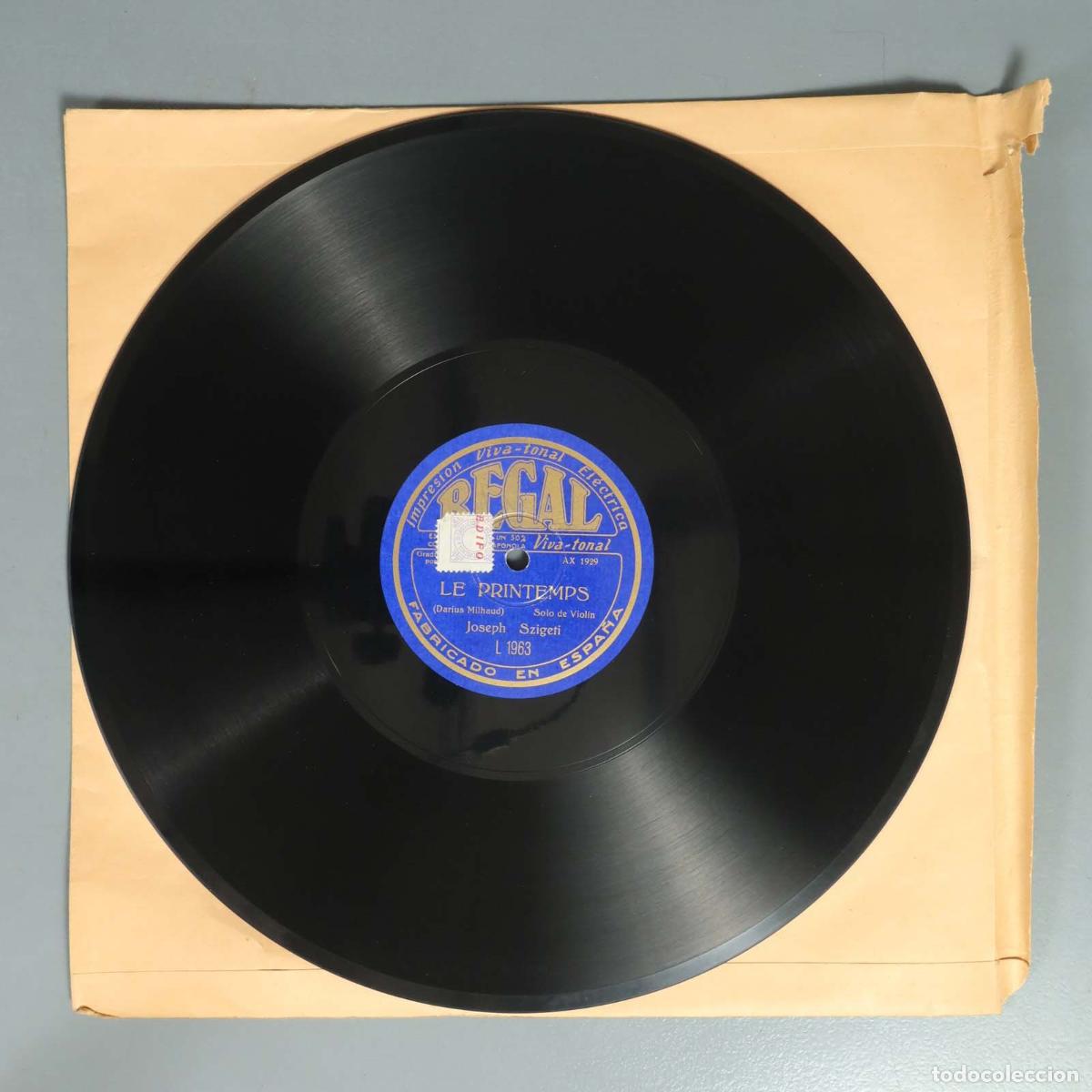 Discos de pizarra: DISCO DE PIZARRA. DANZA ESLAVA. LE PRINTEMPS. JOSEPH SZIGETI - Foto 2