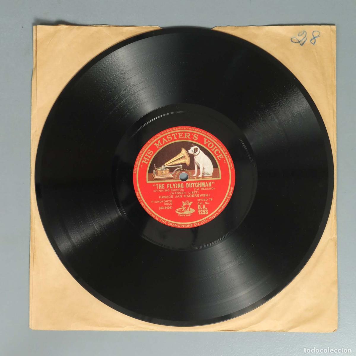 Discos de pizarra: DISCO DE PIZARRA. THE FLYING DUTCHMAN. PANDEREWSKI. 1 Y 2
