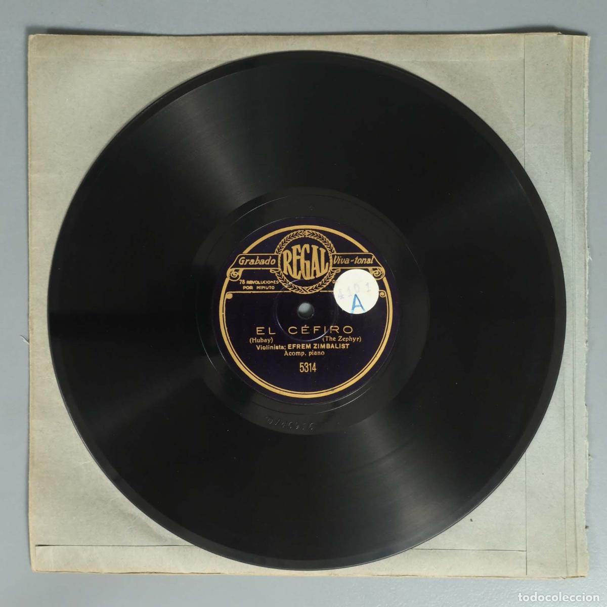 Discos de pizarra: DISCO DE PIZARRA. VALSE-BLUETTE. EFREM ZIMBALIST EL CEFIRO - Foto 2