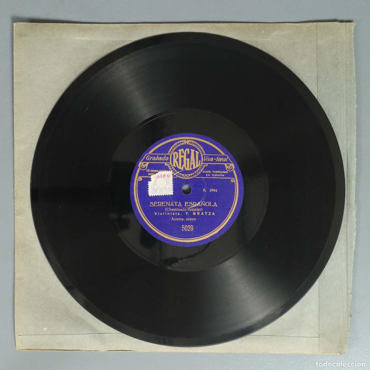 Discos de pizarra: DISCO DE PIZARRA. SERENATA ESPA&Ntilde;OLA. Y. BRATZA. SERENATA VASCA