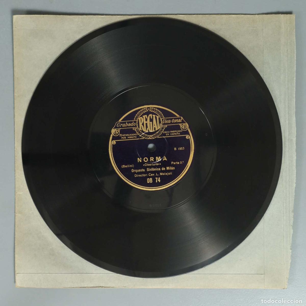 Discos de pizarra: DISCO DE PIZARRA. NORMA OBERTURA PARTE I Y II. MOLAJOLI