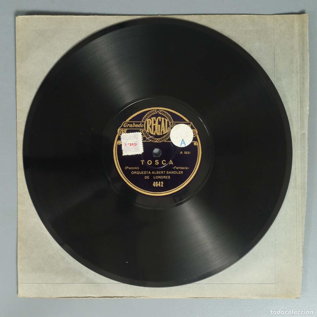 Discos de pizarra: DISCO DE PIZARRA. TOSCA. PUCCINI. ORQ ALBERT SANDLER. PERDIDO EN EL BOSQUE