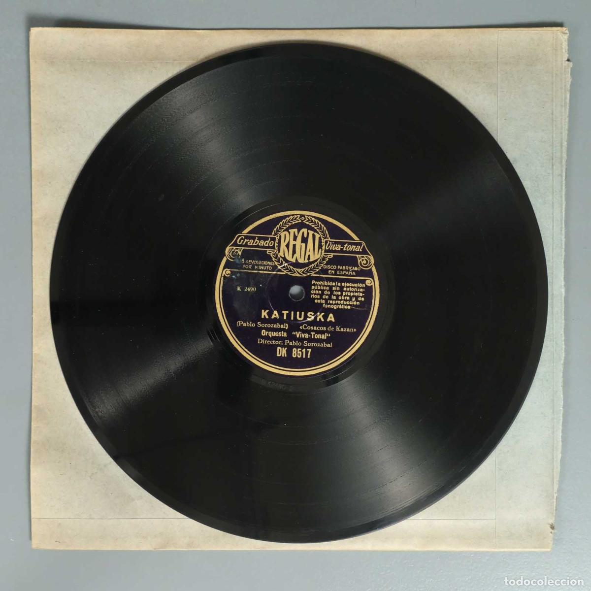 Discos de pizarra: DISCO DE PIZARRA. KATIUSKA. VIVA-TONAL. SOROZABAL EL REY QUE RABIO