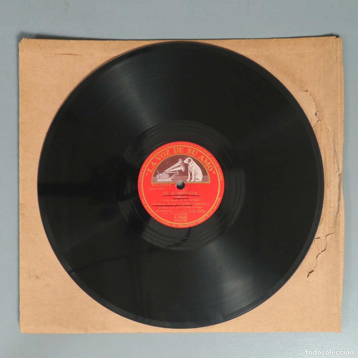 Schellackplatten: DISCO DE PIZARRA. EL ROSSINYOL. VICTORIA DE LOS ANGELES.