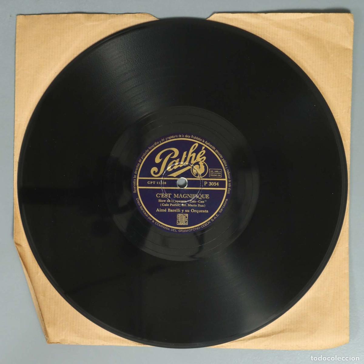 Discos de pizarra: DISCO DE PIZARRA. PARIS TE AMO. AIME BARELLI. CEST MAGNIFIQUE - Foto 2