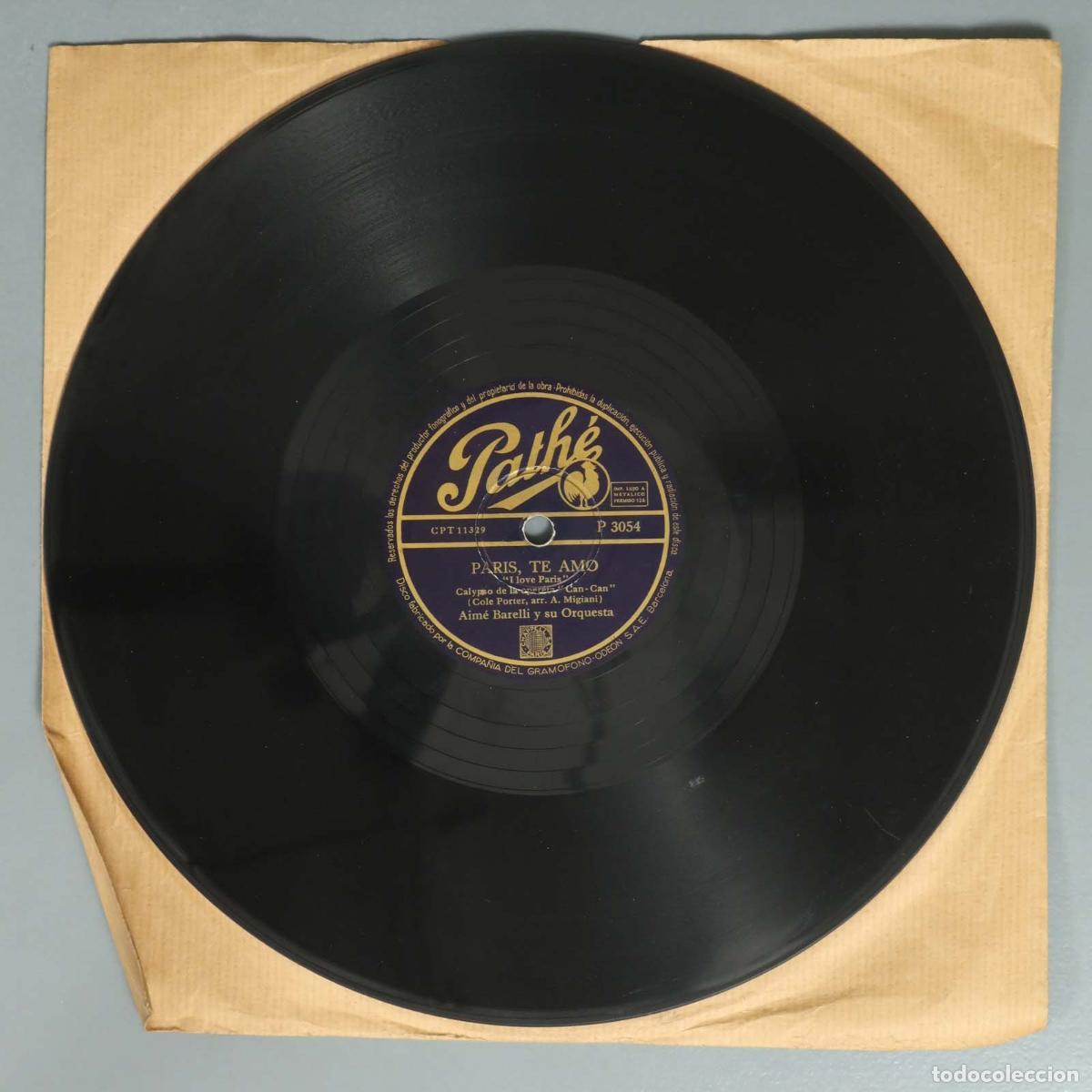 Schellackplatten: DISCO DE PIZARRA. PARIS TE AMO. AIME BARELLI. C'EST MAGNIFIQUE