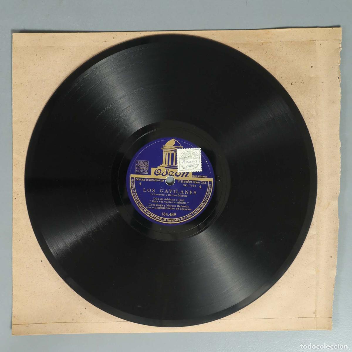 Discos de pizarra: DISCO DE PIZARRA. LOS GAVILANES. MARCOS REDONDO. - Foto 2
