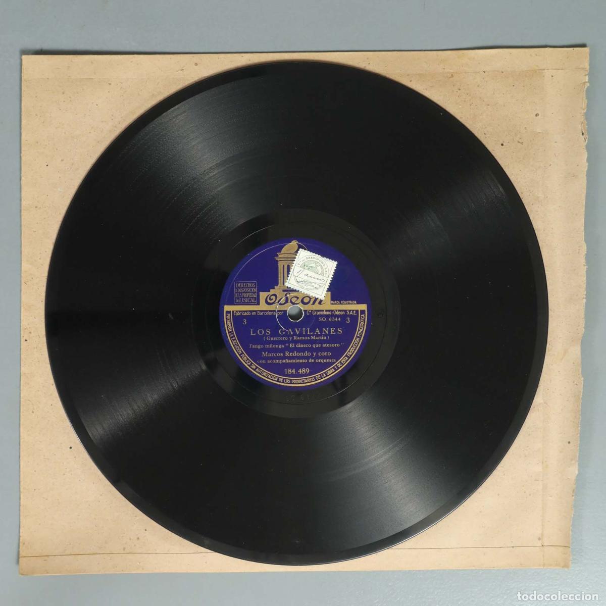 Schellackplatten: DISCO DE PIZARRA. LOS GAVILANES. MARCOS REDONDO.