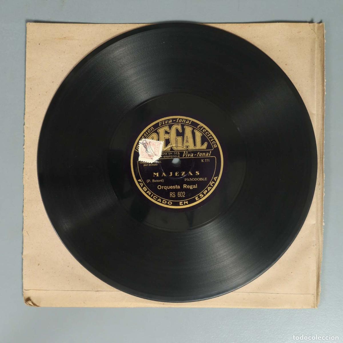 Schellackplatten: DISCO DE PIZARRA. MAJEZAS. ROSA DE MADRID. ORQ REGAL