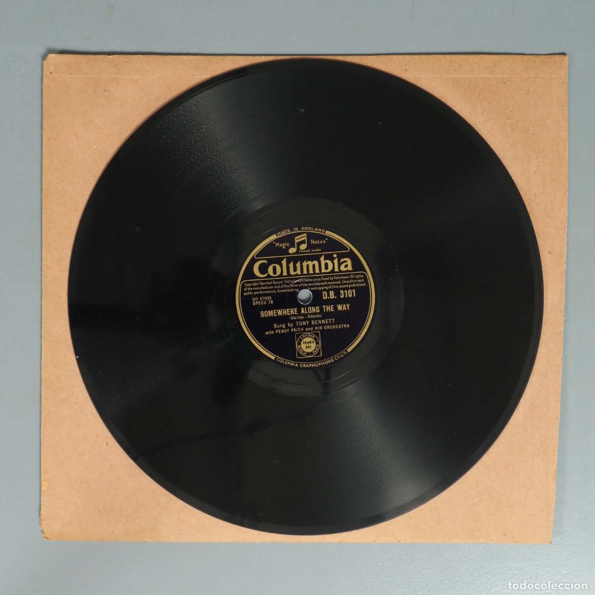 Schellackplatten: DISCO DE PIZARRA. SOMEWHERE ALONG THE WAY. TONY BENNETT