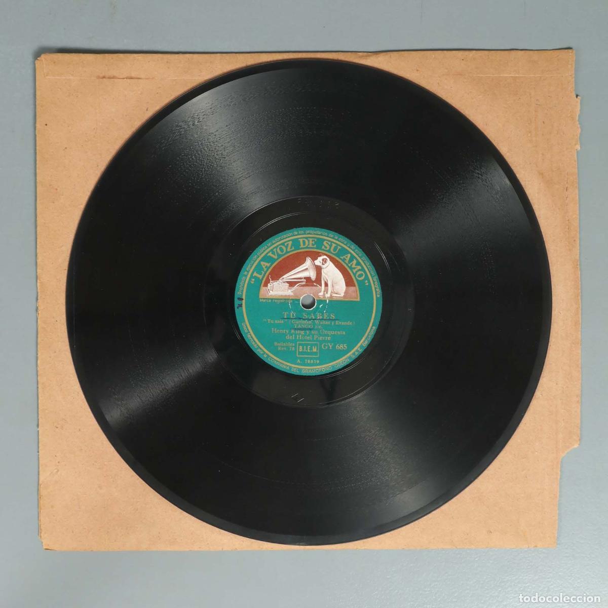 Schellackplatten: DISCO DE PIZARRA. TU SABES. HENRY KING. CELOS. XAVIER CUGAT