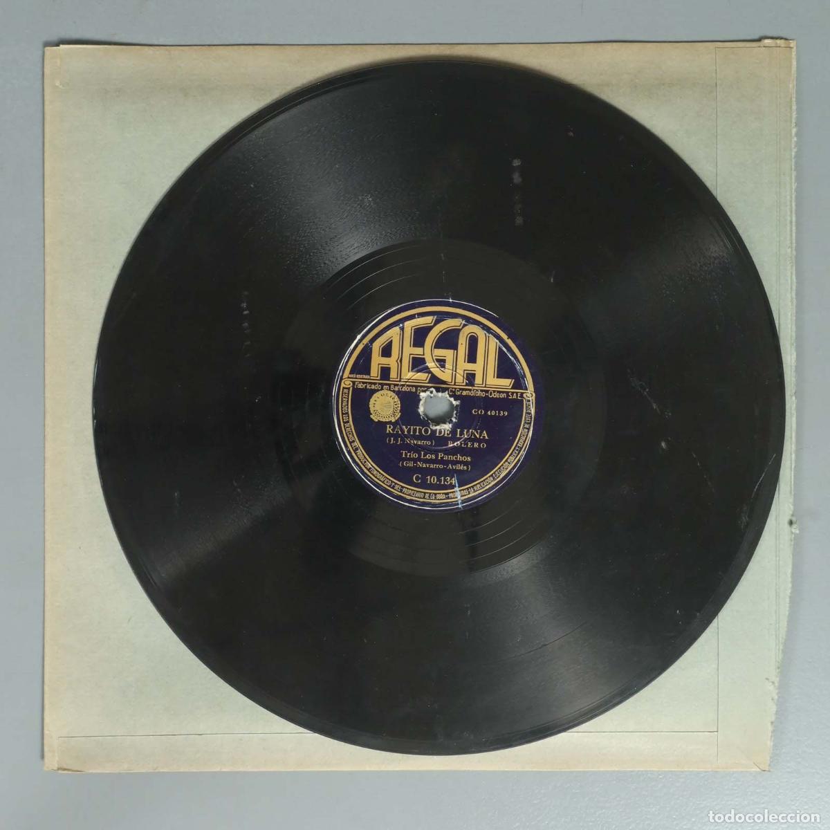 Schellackplatten: DISCO DE PIZARRA. RAYITO DE LUNA. TRIO LOS PANCHOS. CAMINEMOS
