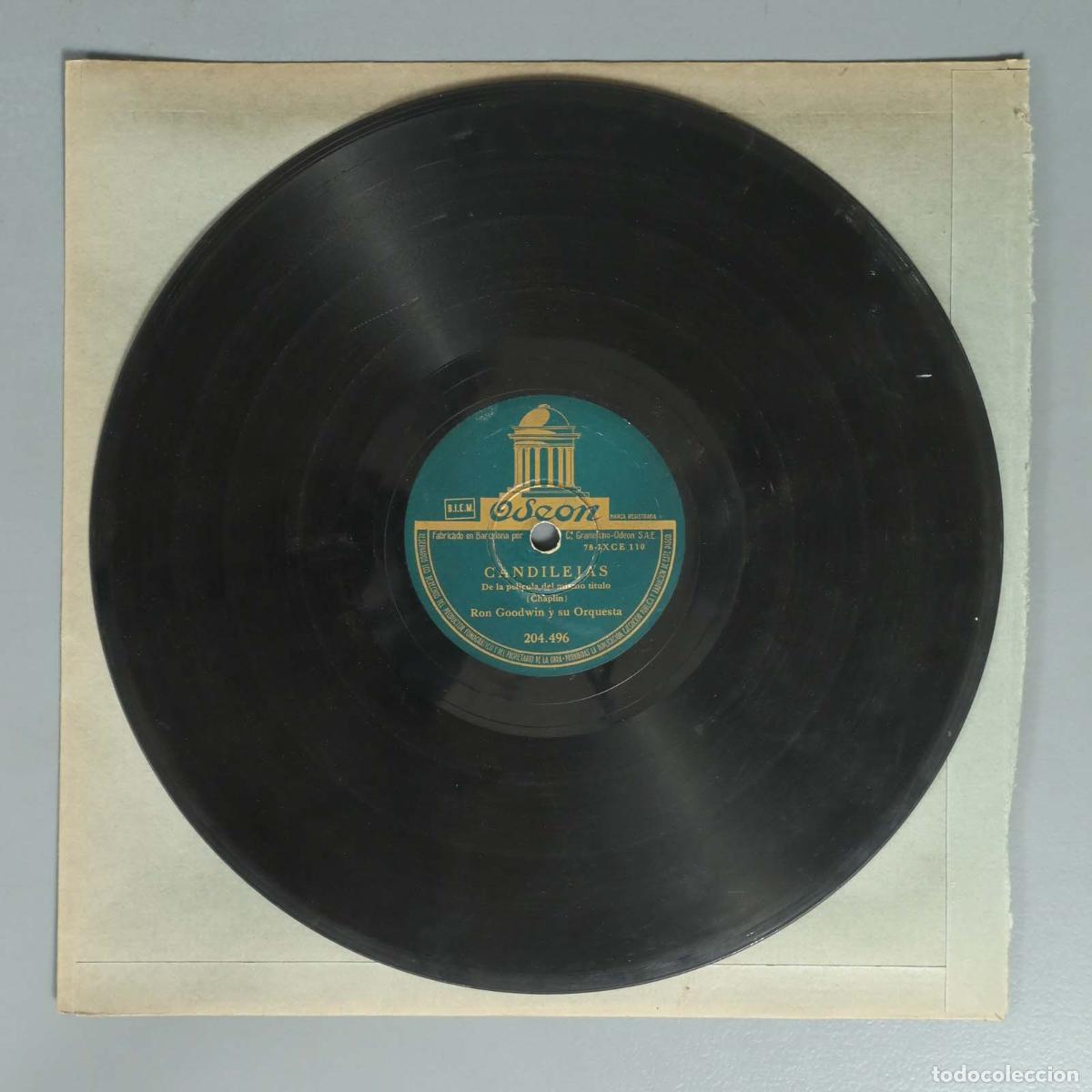 Schellackplatten: DISCO DE PIZARRA. CANDILEJAS. CHAPIN. RON GOODWIN LA CANCION DE MOULIN ROUGE