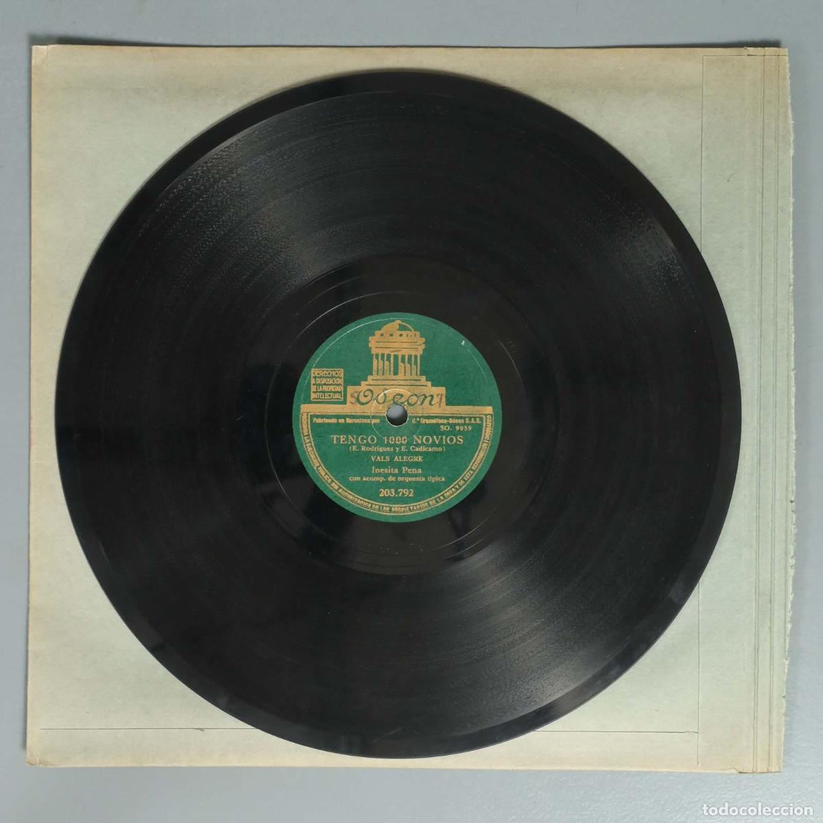 Schellackplatten: DISCO DE PIZARRA. TENGO 1000 NOVIOS. INESITA PENA. RITO AMARGO