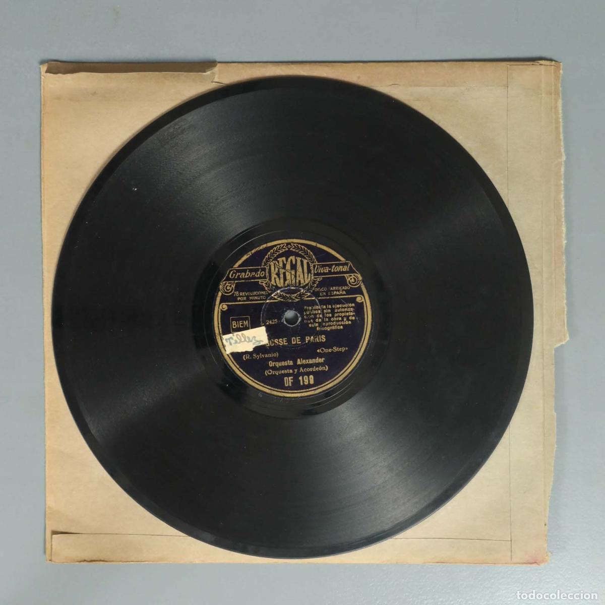 Discos de pizarra: DISCO DE PIZARRA. BOSSE DE PARIS. ORQ ALEXANDER - Foto 2