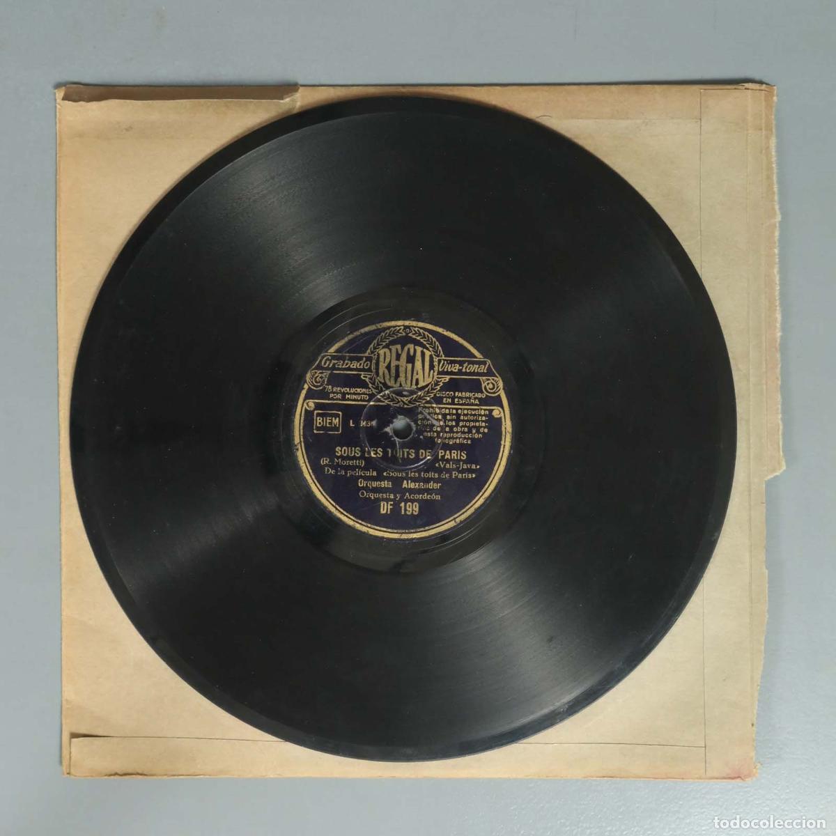 Discos de pizarra: DISCO DE PIZARRA. BOSSE DE PARIS. ORQ ALEXANDER