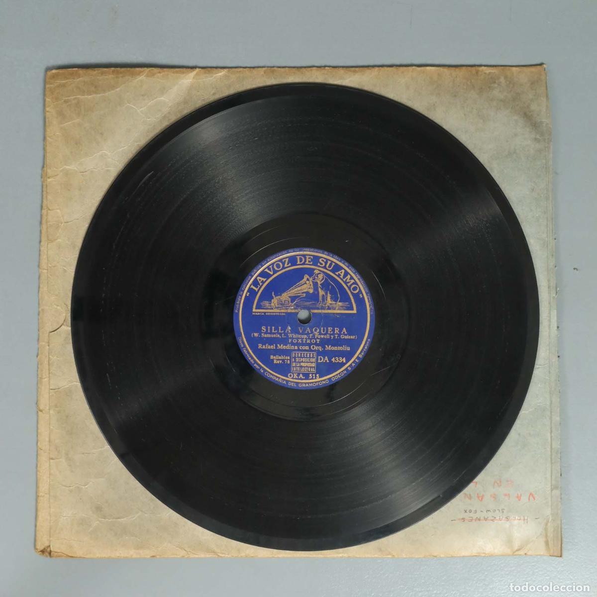 Discos de pizarra: DISCO DE PIZARRA. SILLA VAQUERA. RAFAEL MEDINA. - Foto 2