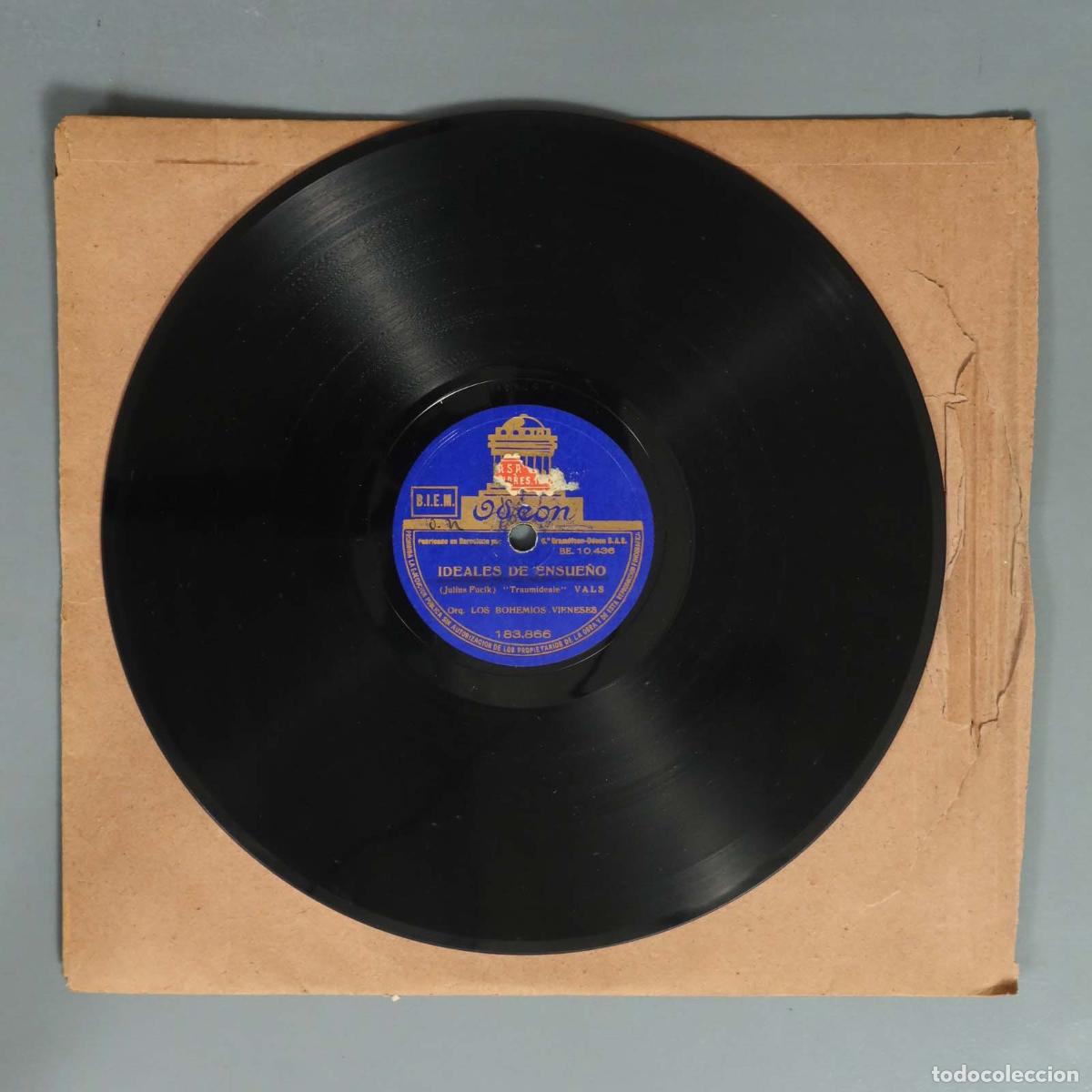Discos de pizarra: DISCO DE PIZARRA. IDEALES DE ENSUE&Ntilde;O. ORQ LOS BOHEMIOS VIENESES. LA BODA DE LSO VIENTOS