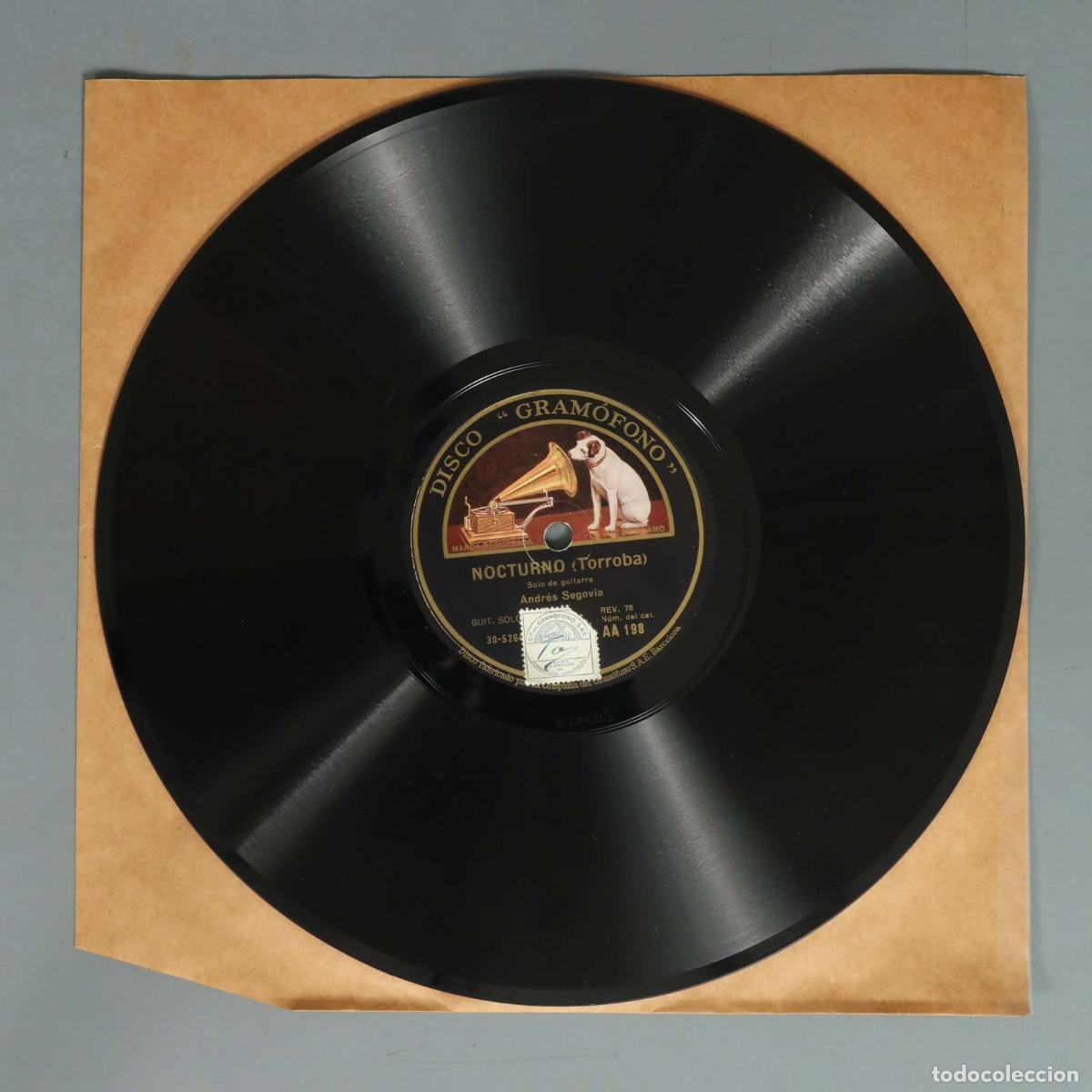 Discos de pizarra: DISCO DE PIZARRA. NOCTURNO TORROBA. ANDRES SEGOVIA. SERENATA MALATS