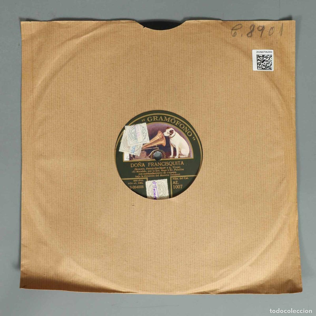 Discos de pizarra: DISCO DE PIZARRA. DO&Ntilde;A FRANCISQUITA. LOS ROMANTICOS. - Foto 2