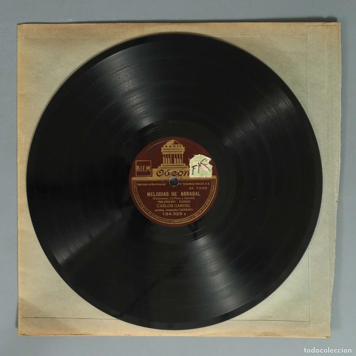 Discos de pizarra: DISCO DE PIZARRA. MELODIAS DE ARRABAL. CARLOS GARDEL. - Foto 3