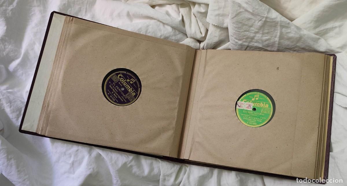 Discos de pizarra: &Aacute;lbum original con 12 discos de pizarra 78 RPM. Conchita Piquer, Imperio Argentina, Los Bocheros...