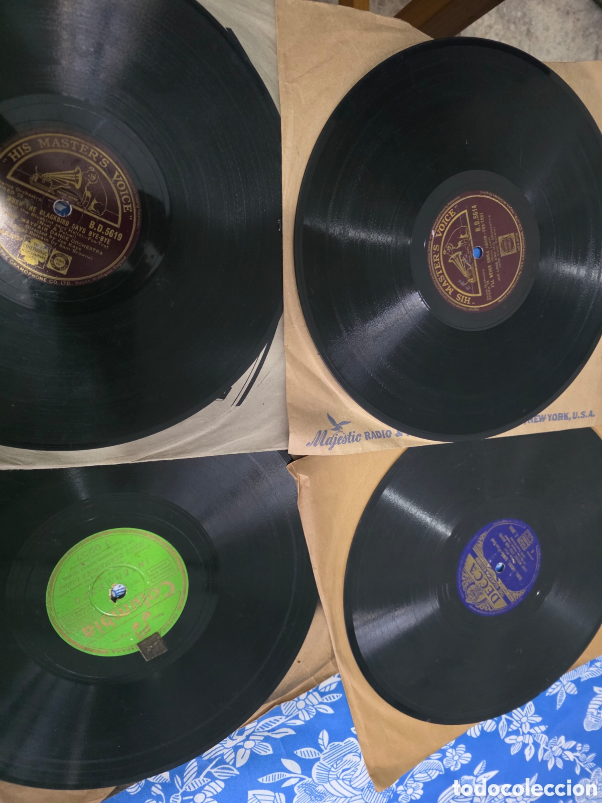 Discos de pizarra: Lote discos pizzara antiguos - Foto 3