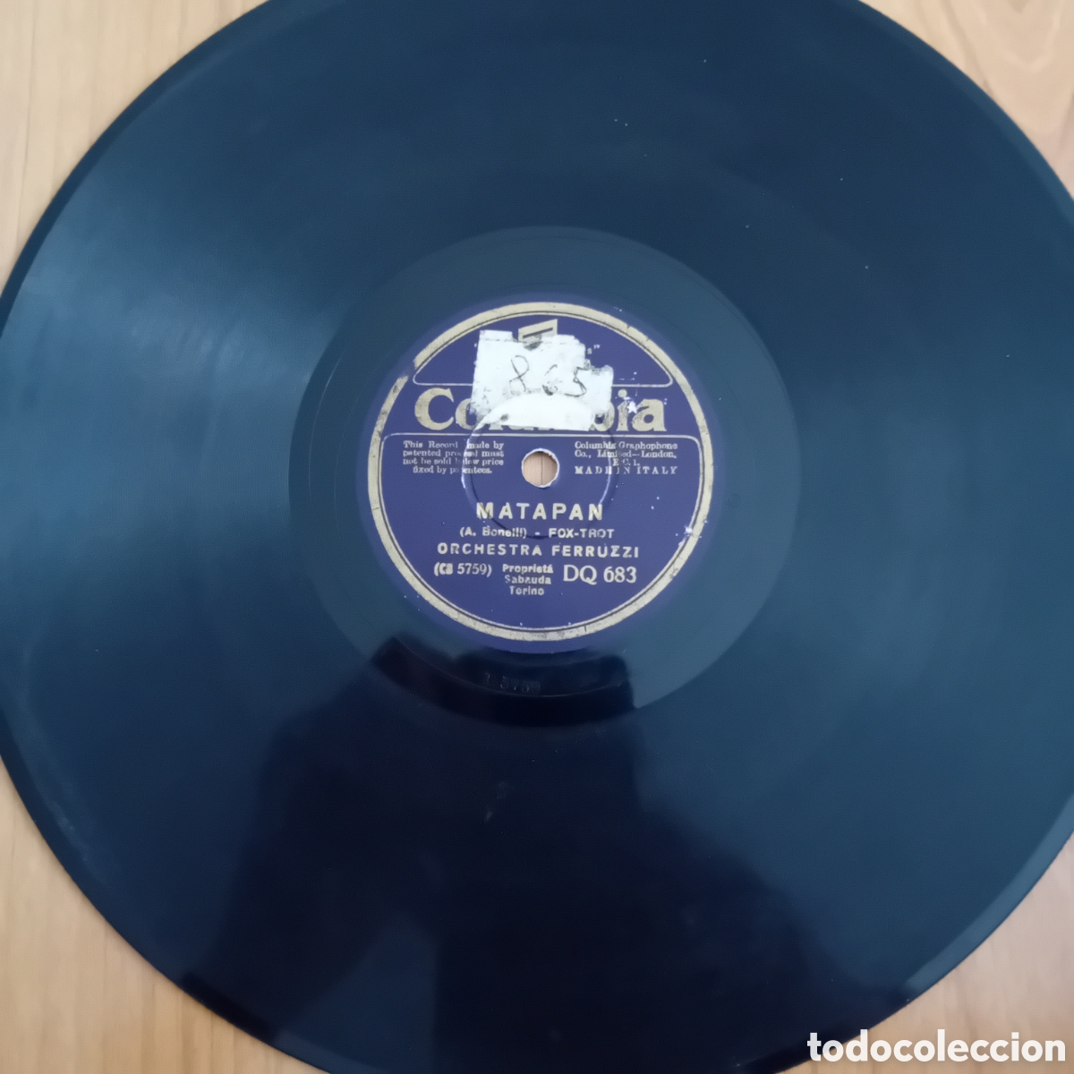 Discos de pizarra: ORCHESTRA FERRUZZI. ZUCCHETE ZU. MATAPAN - Foto 2