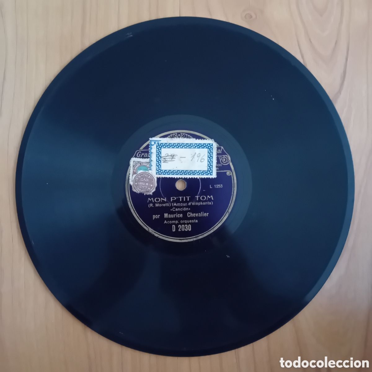 Discos de pizarra: MAURICE CHEVALIER. MON PTIT TOM. CA MEST EGAL - Foto 4