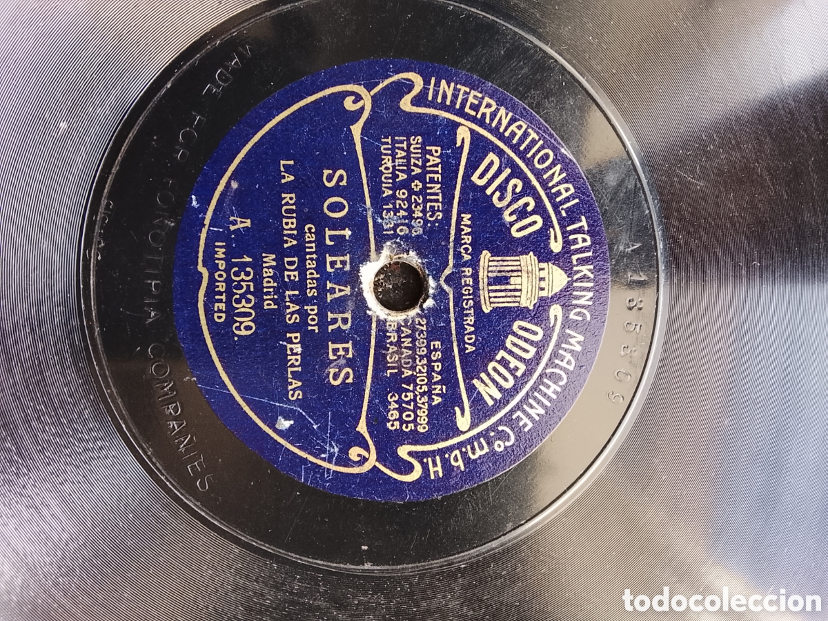 Discos de pizarra: Disco de pizarra la rubia de las perlas