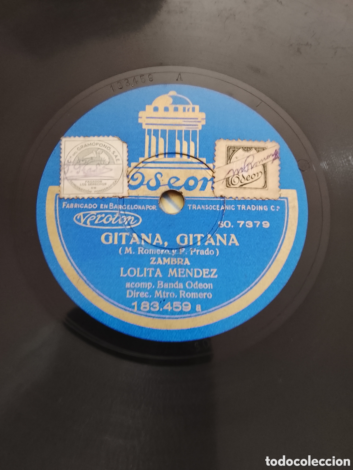 Discos de pizarra: Disco de pizarra Lolita M&eacute;ndez Zambra