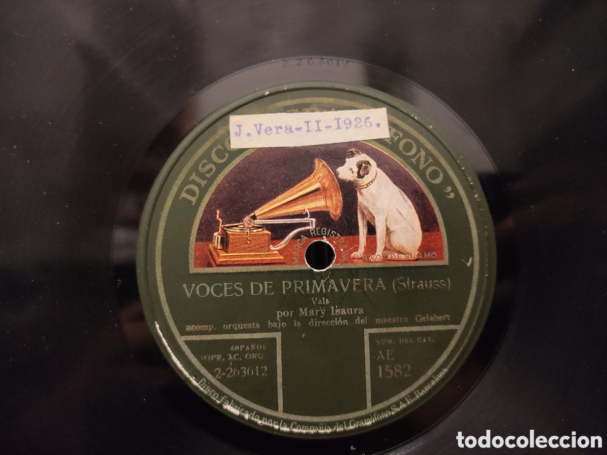 Discos de pizarra: VOCES DE PRIMAVERA - STRAUSS // KAPURTALA - DISCO GRAMOFONO