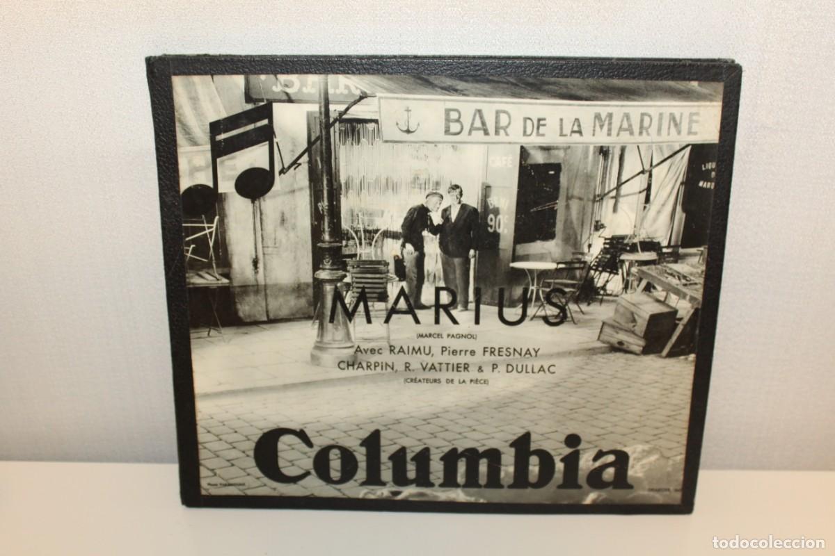 Discos de pizarra: COLUMBIA PELICULA MARIUS 1932 - TRES DISCOS DE 78 RPM CON VOCES DE ACTORES RAIMU Y PIERRE FRESNAY