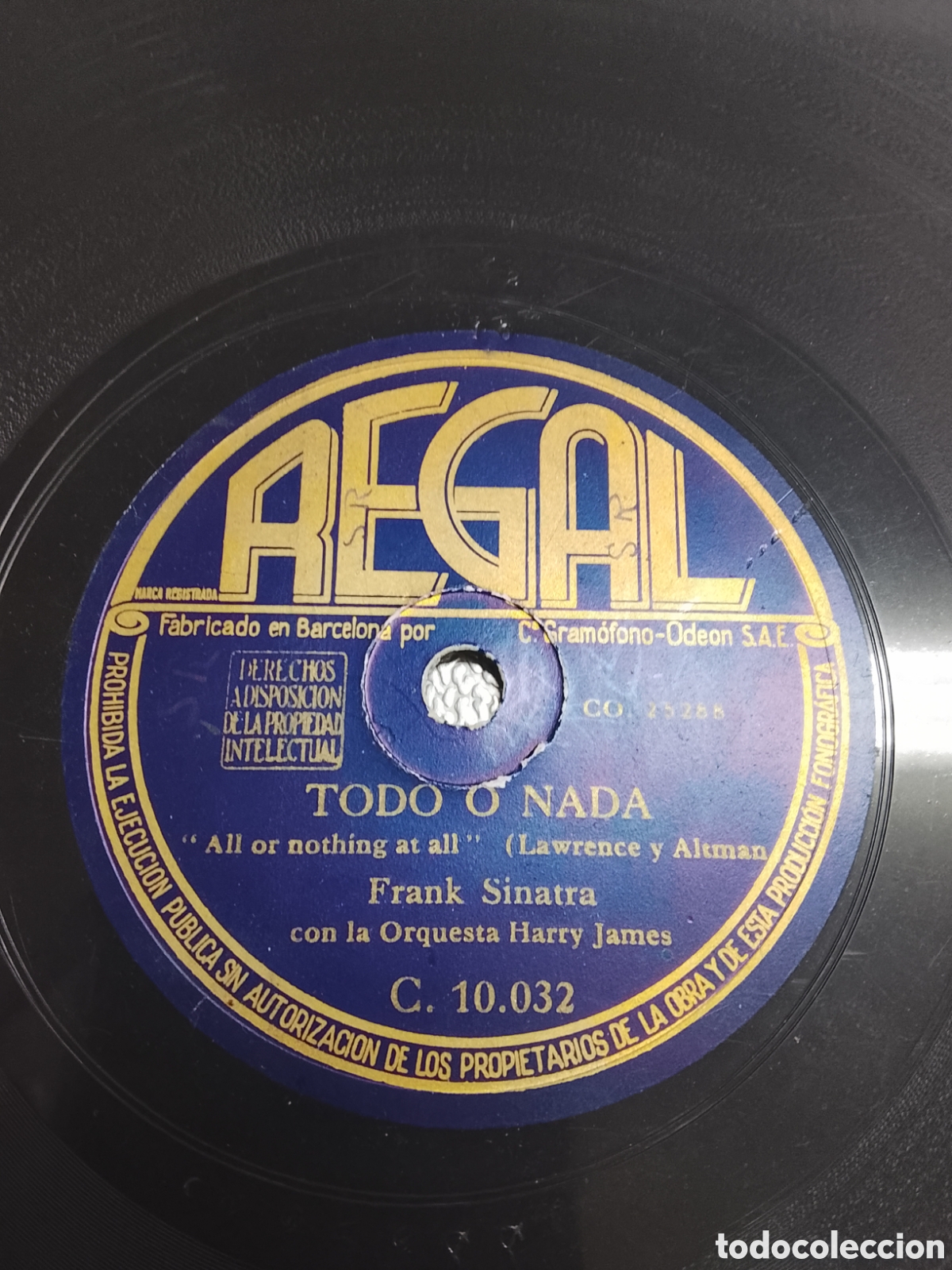 Discos de pizarra: Disco de pizarra Frank Sinatra