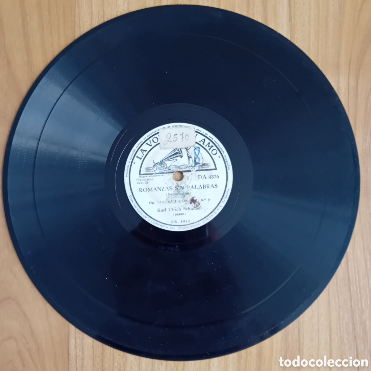 Discos de pizarra: KARL ULRICH SCHNABEL. ROMANZAS SIN PALABRAS