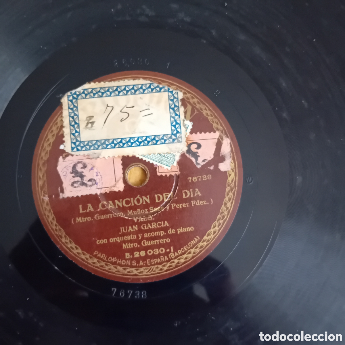 Discos de pizarra: JUAN GARCIA. LA CANCION DEL DIA - Foto 5