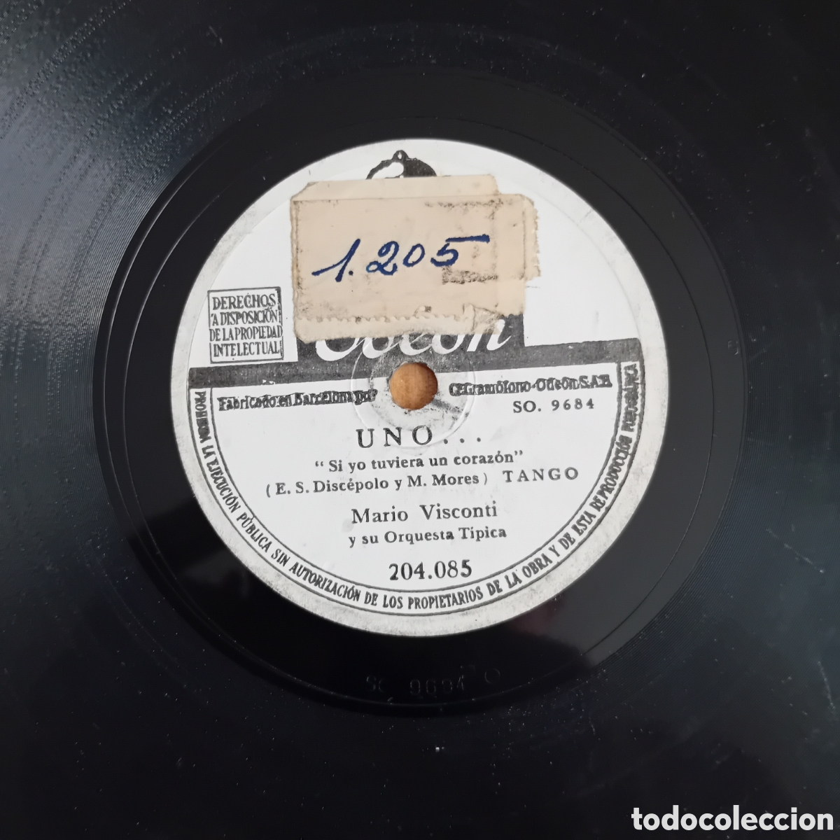 Discos de pizarra: MARIO VISCONTI. CHIQUITA. UNO - Foto 2
