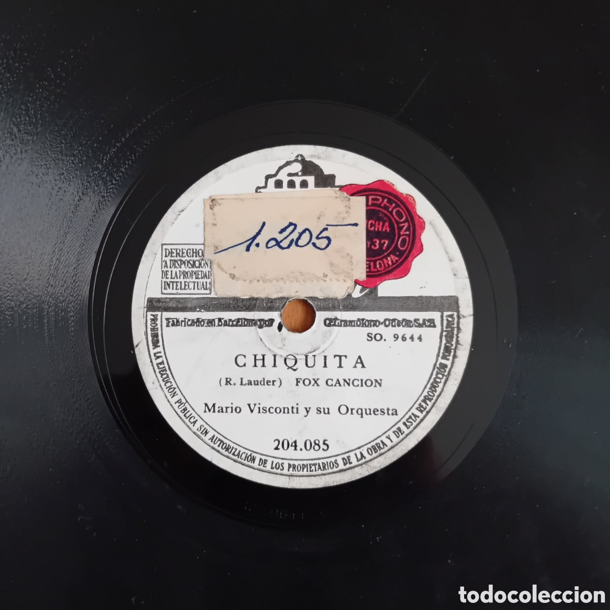 Discos de pizarra: MARIO VISCONTI. CHIQUITA. UNO - Foto 5