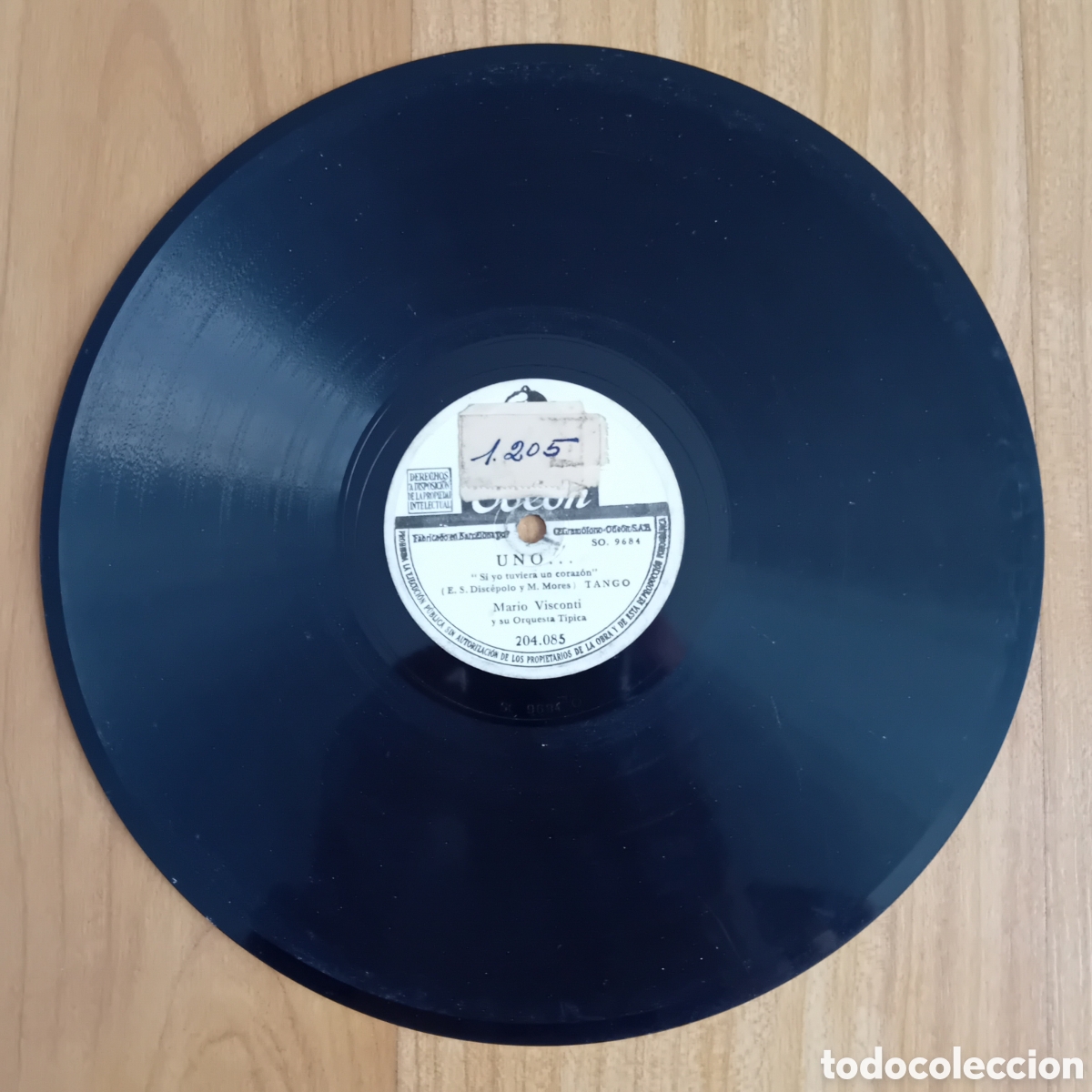 Discos de pizarra: MARIO VISCONTI. CHIQUITA. UNO