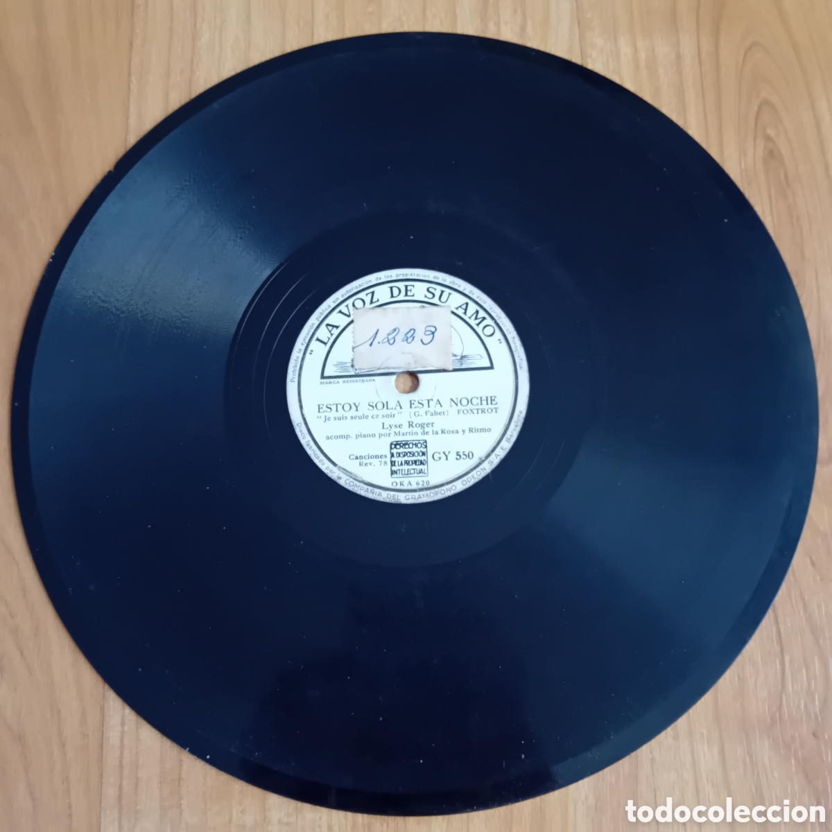 Discos de pizarra: LYSE ROGER. AL OTRO LADO DE LA CALLE. ESTOY SOLA ESTA NOCHE