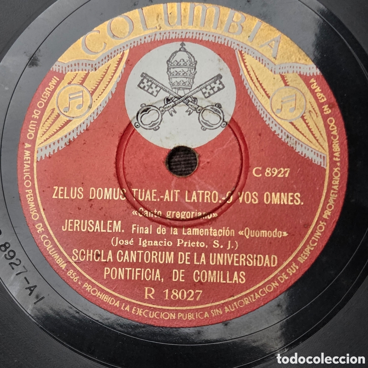 Discos de pizarra: Schola Cantorum Universidad Pontificia COMILLAS. J.I. Prieto. In monte Oliveti.
