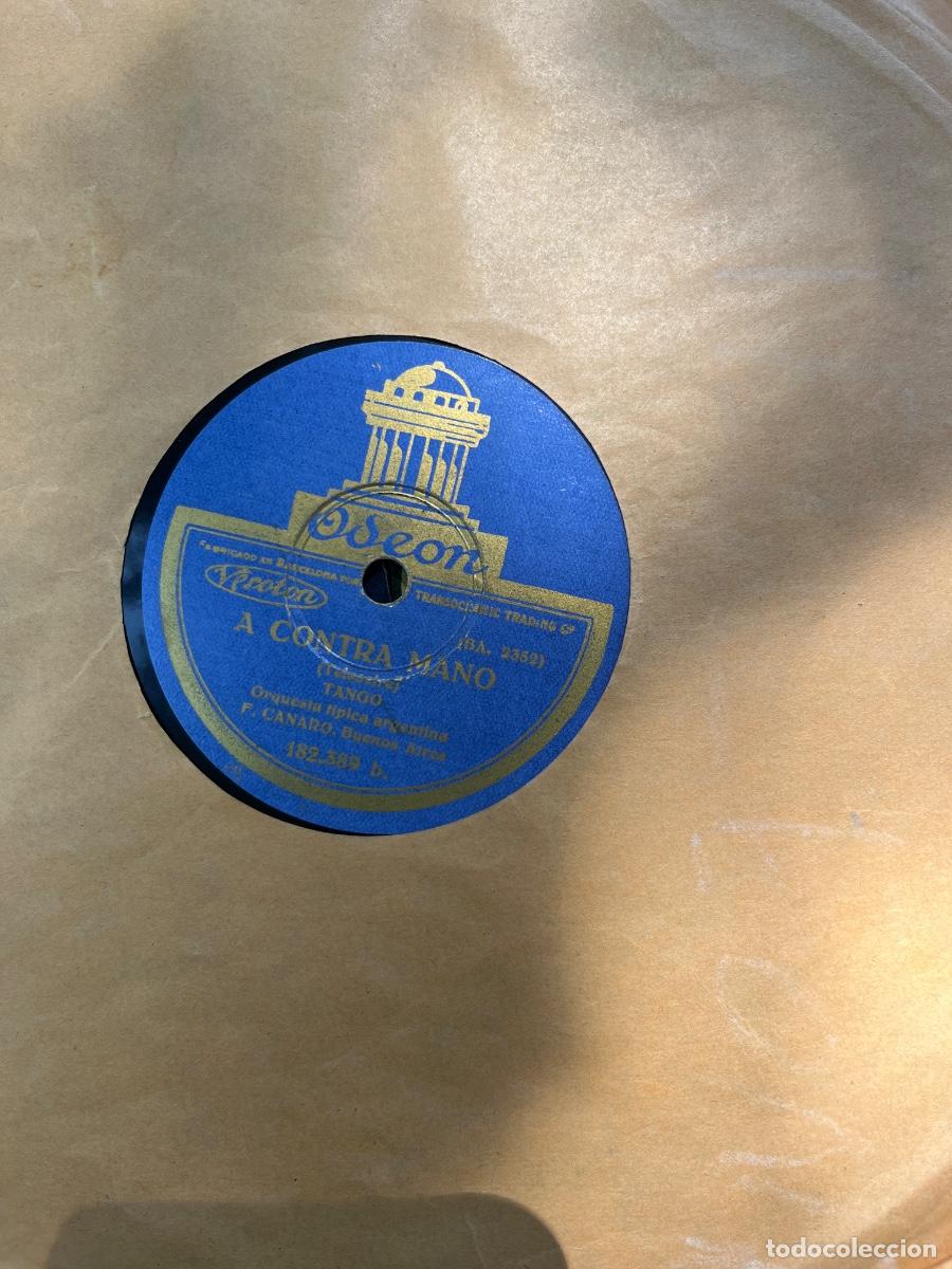 Discos de pizarra: TANGO: A contra mano - Teisseire Y Esta noche me emborracho- Discepolo - Odeon