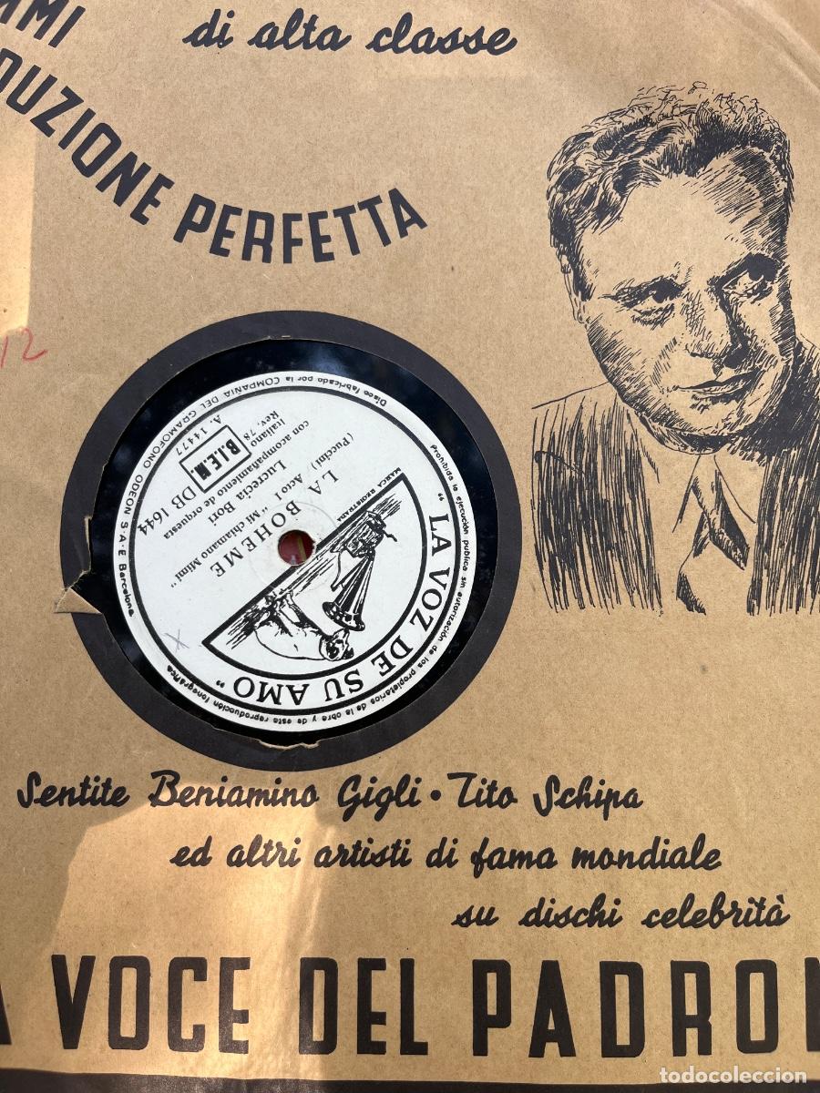Discos de pizarra: 6 discos de pizarra La voce del Padrone: Gigli - Norma, Puccini, Donizzeti, Verdi