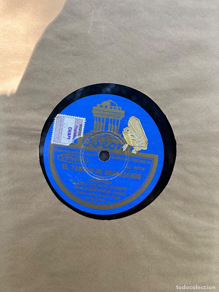 Discos de pizarra: 2 discos de pizarra Ode&oacute;n: El tambor de Granaderos y El barberillo de Lavapies y Sitio de Zaragoza