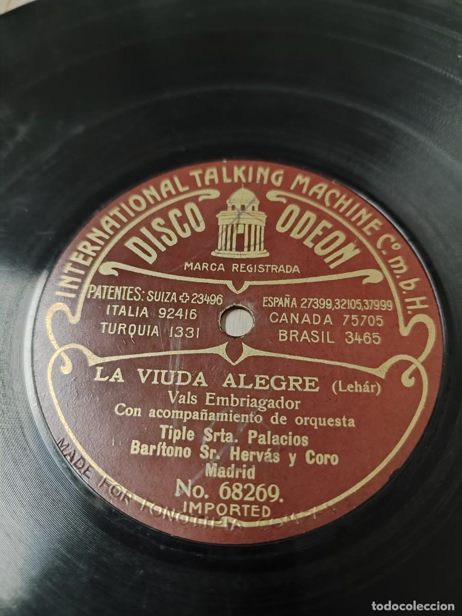 Discos de pizarra: La Viuda Alegre (Leh&aacute;r) 78 rpm. Palacios, Herv&aacute;s.