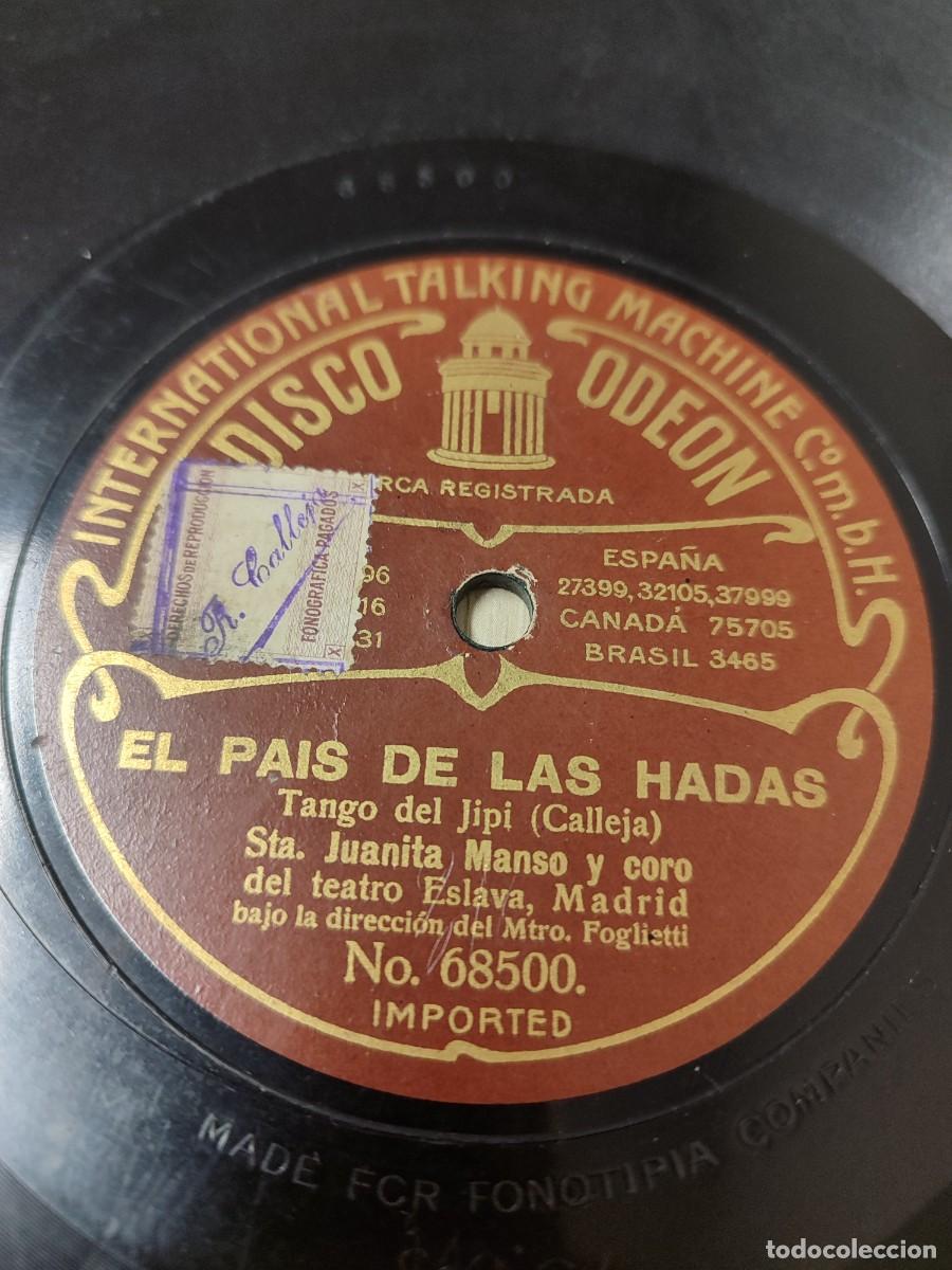 Discos de pizarra: El pais de las Hadas (Calleja). 78 rpm. Canta Juanita Manso