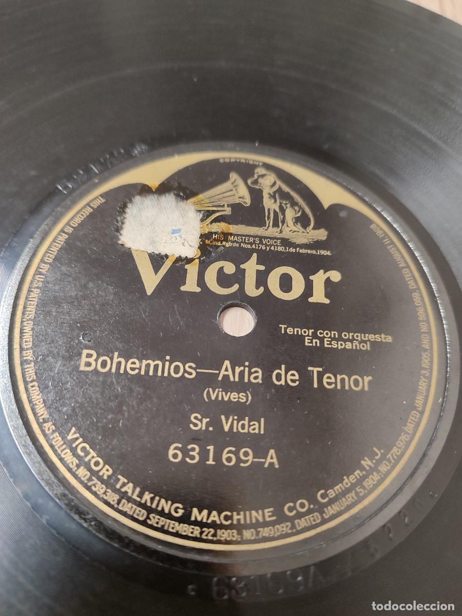 Discos de pizarra: Sr. Vidal. Bohemios/ Arana. La Viejecita. Brindis 78 rpm
